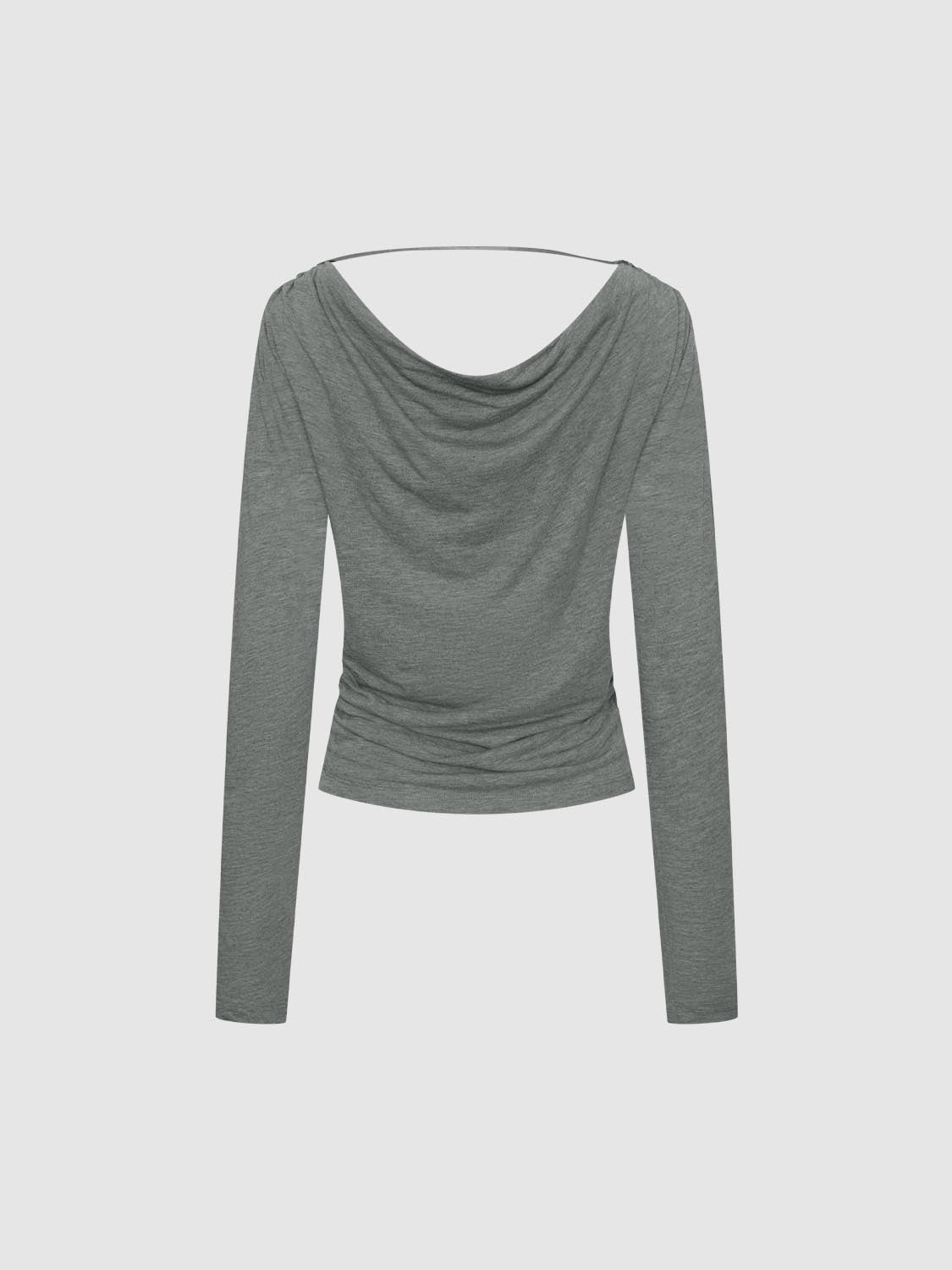 Draped Long Sleeve T-Shirts