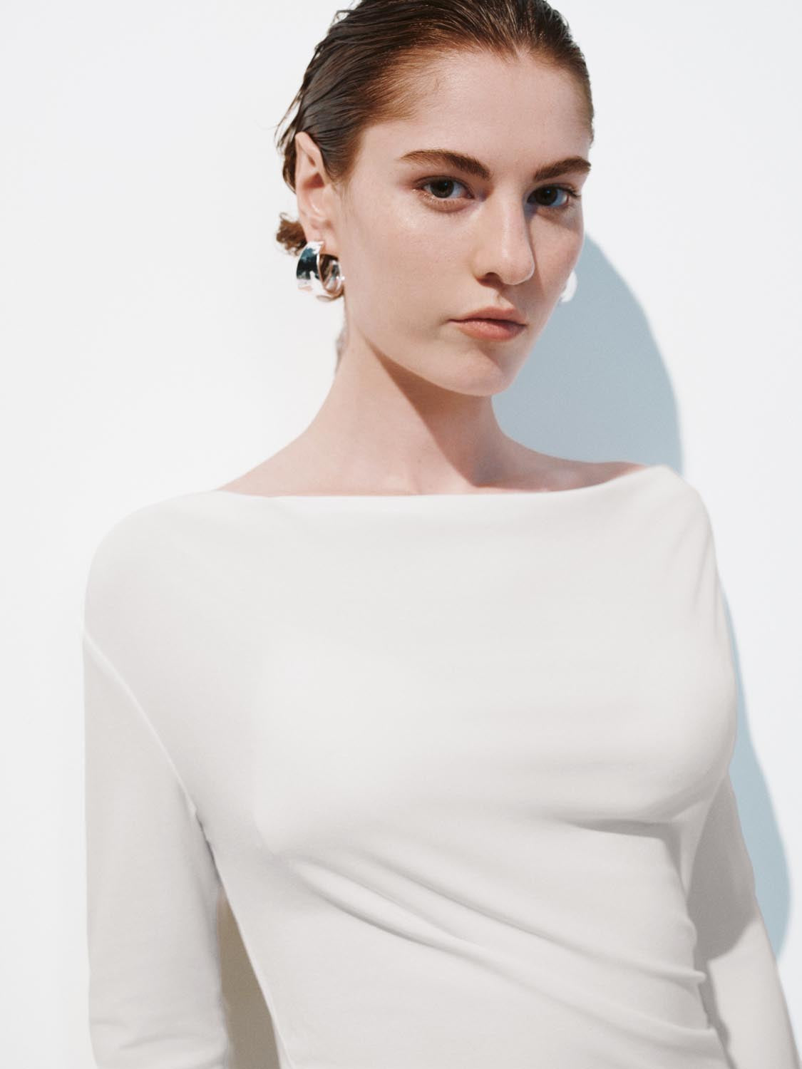 Ruched Long Sleeve T-Shirts