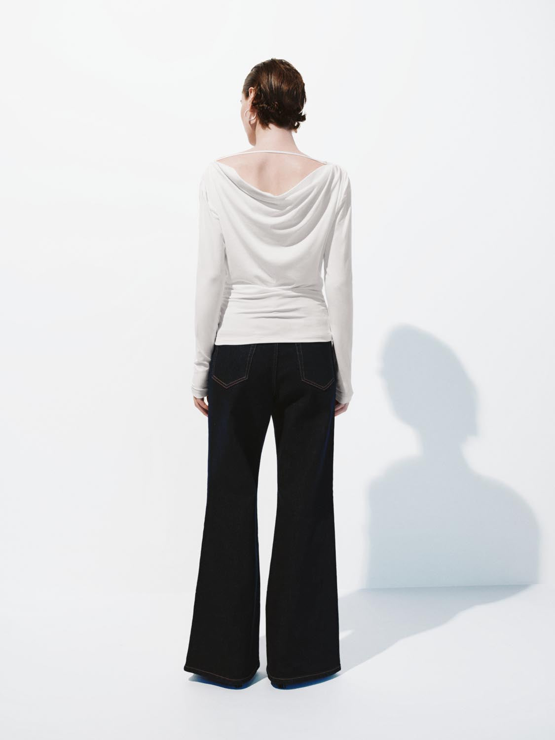 Ruched Long Sleeve T-Shirts