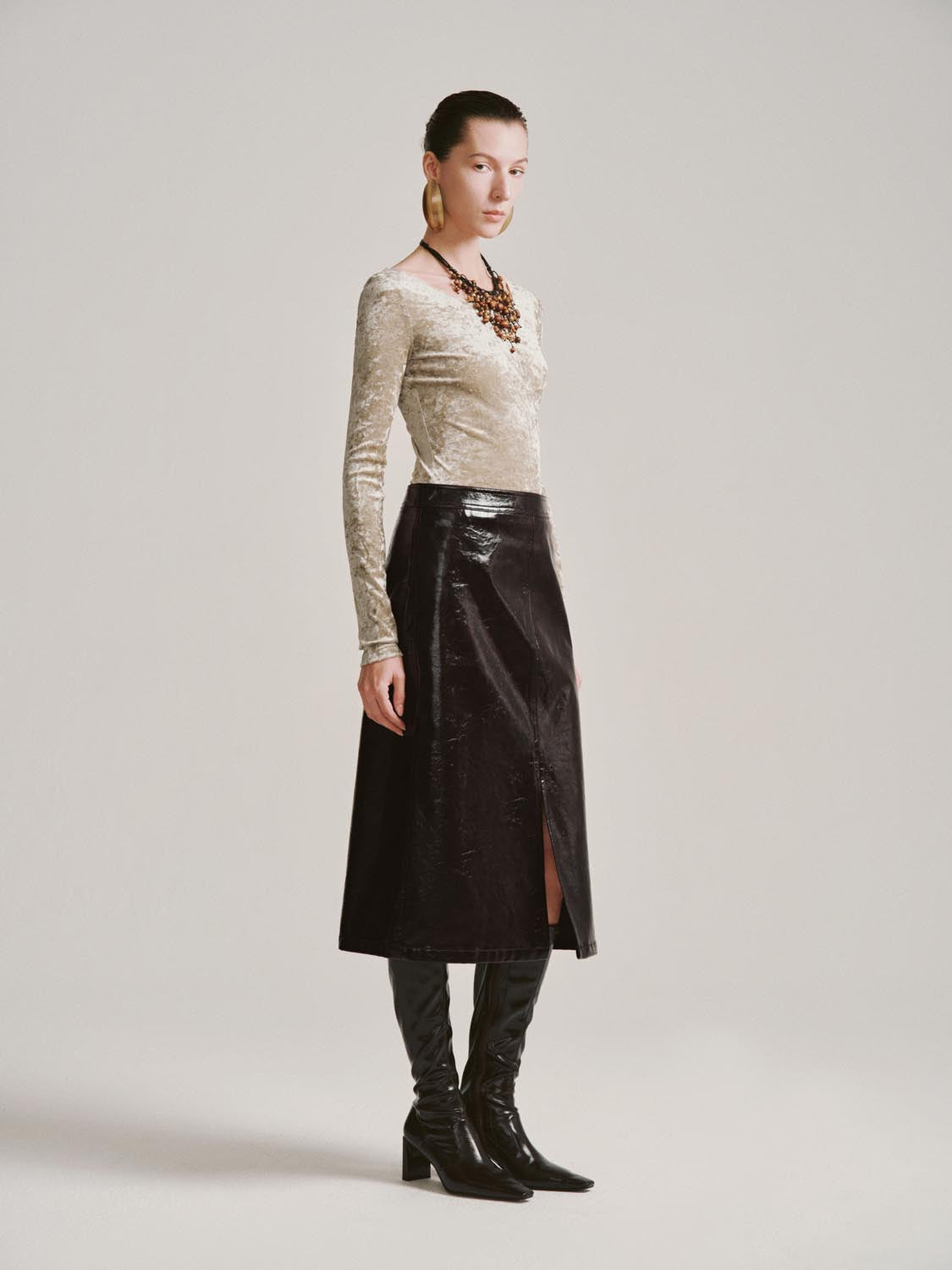 Scoop Neck Long Sleeve T-Shirts