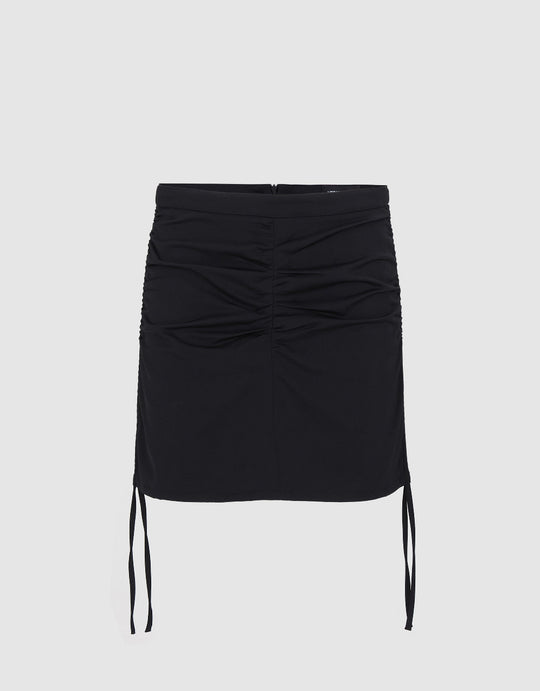Ruched Straight Mini Skirt