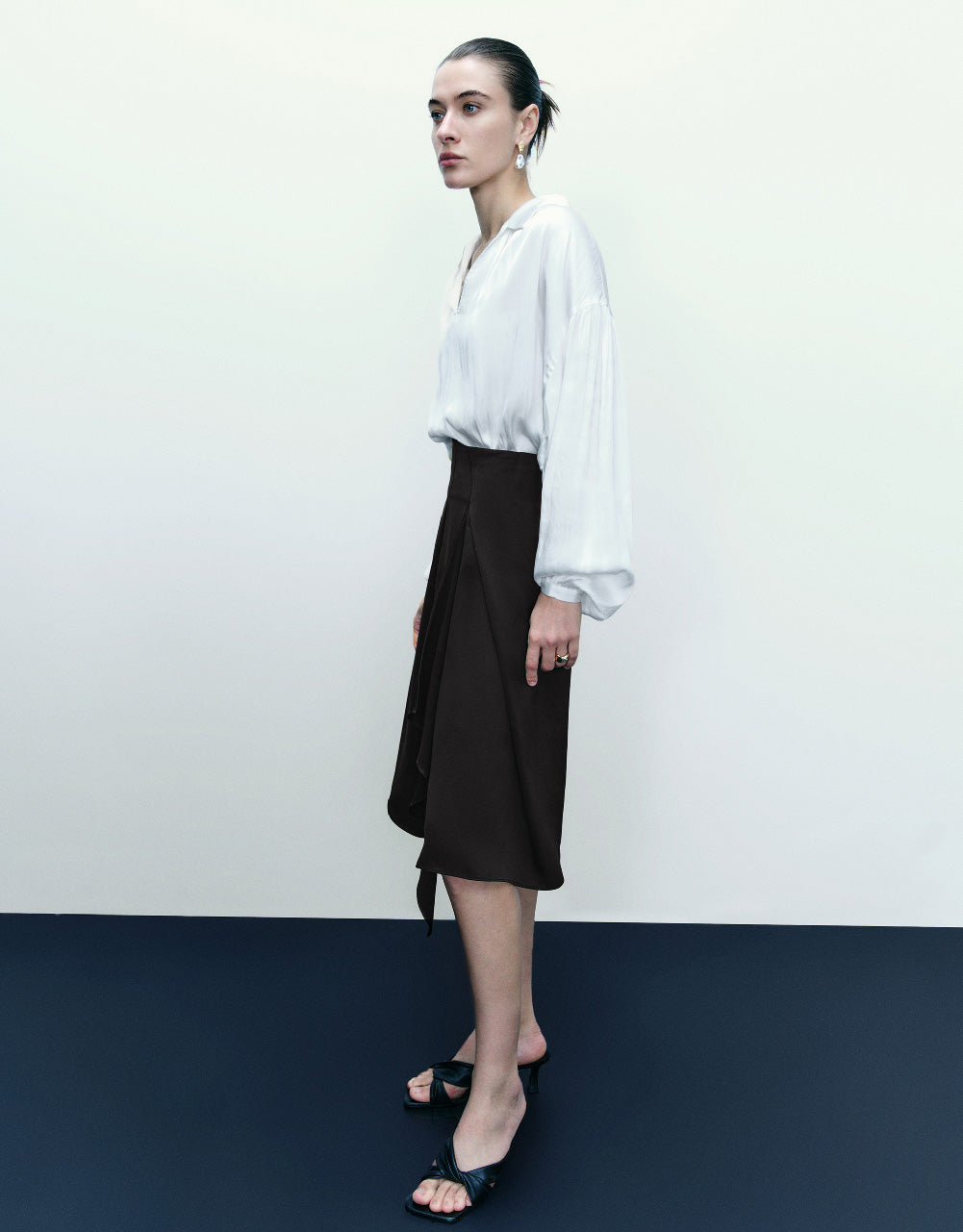 Midi A-Line Skirt