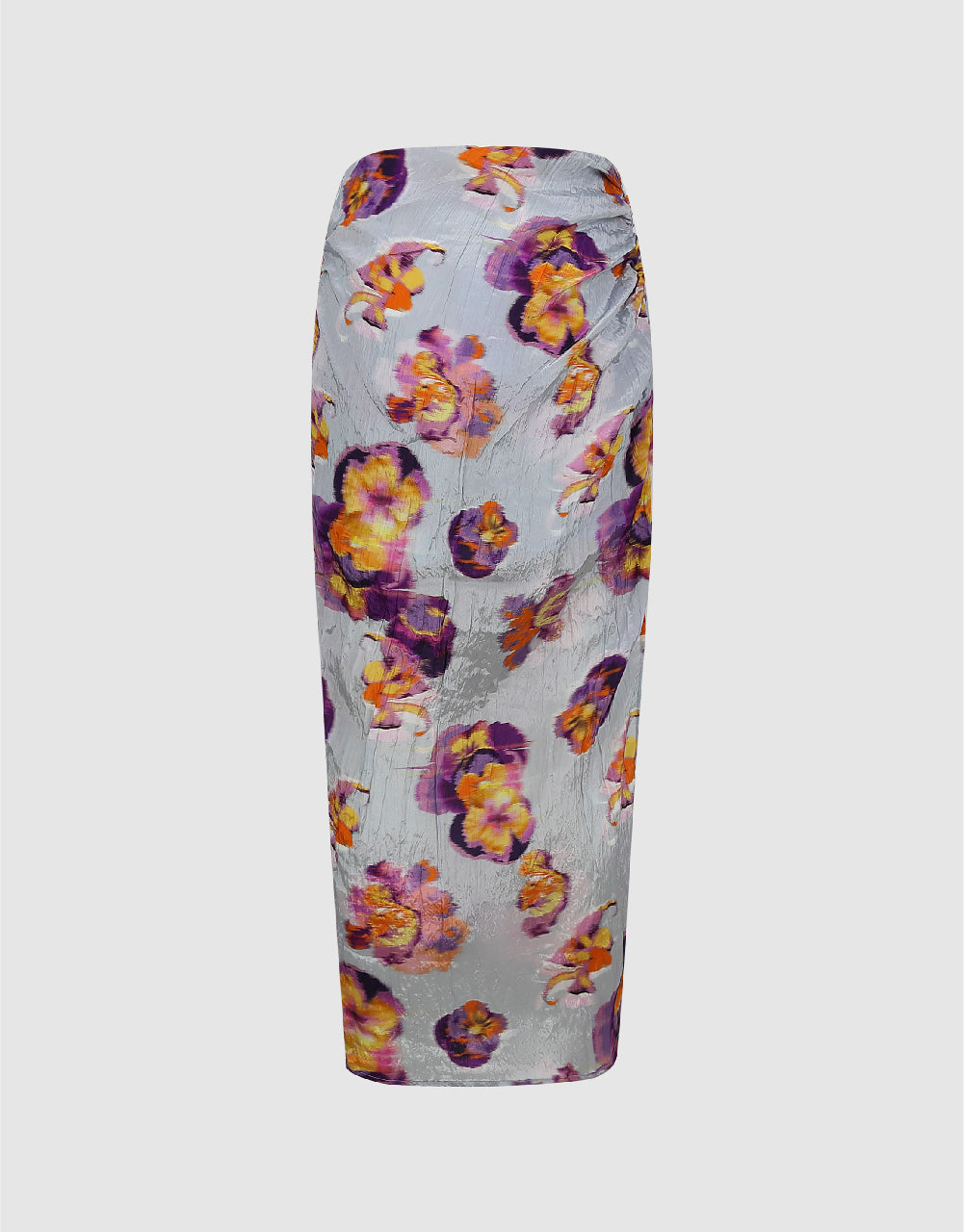 Flower Printed Straight Skirt