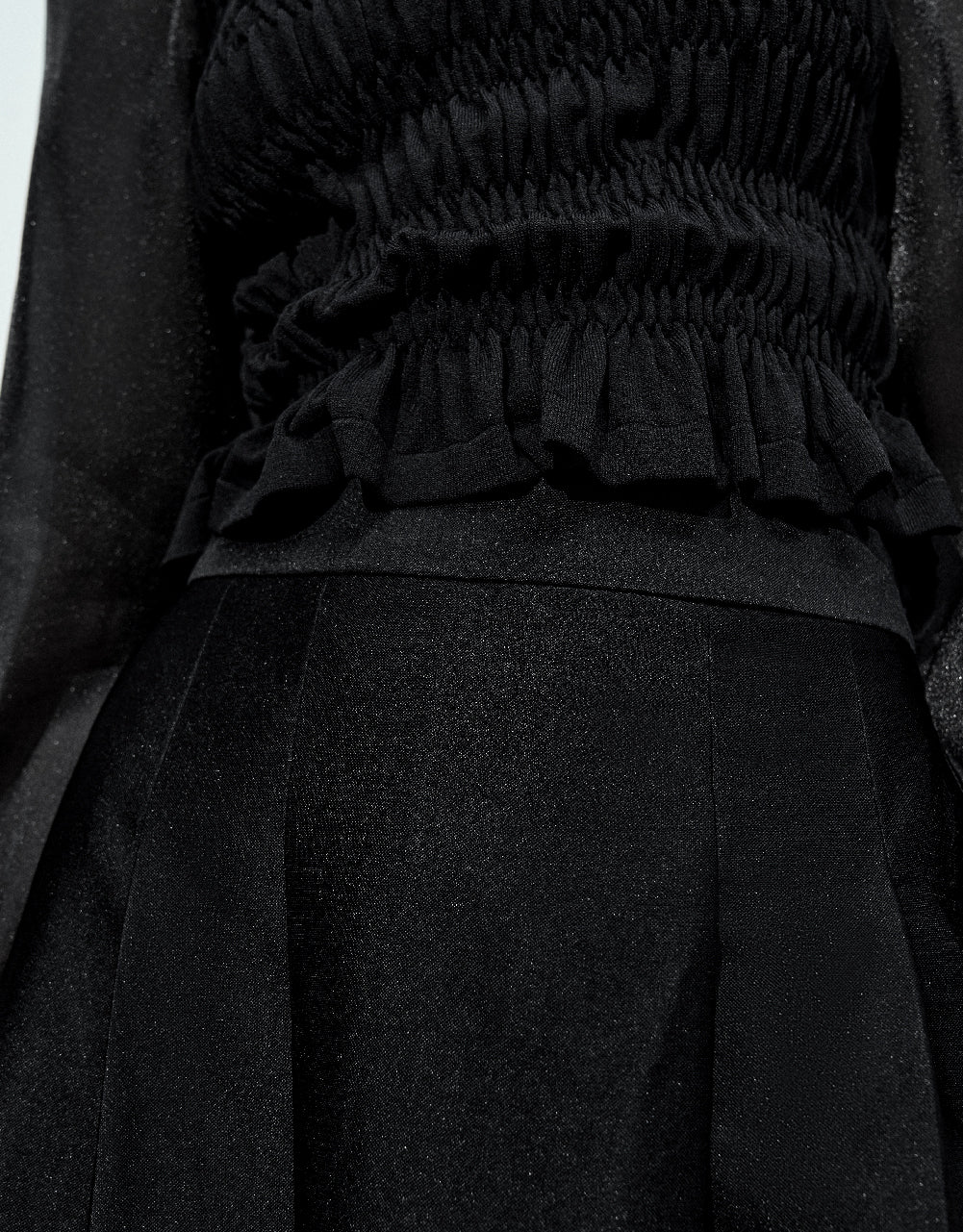 Pleated Midi A-Line Skirt