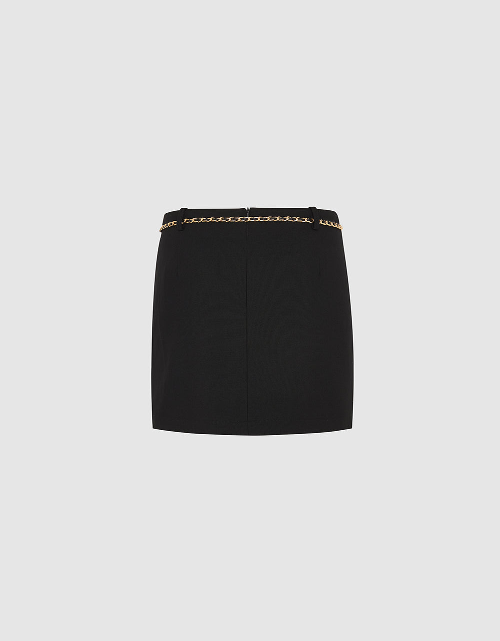 Mini Straight Skirt With Chain