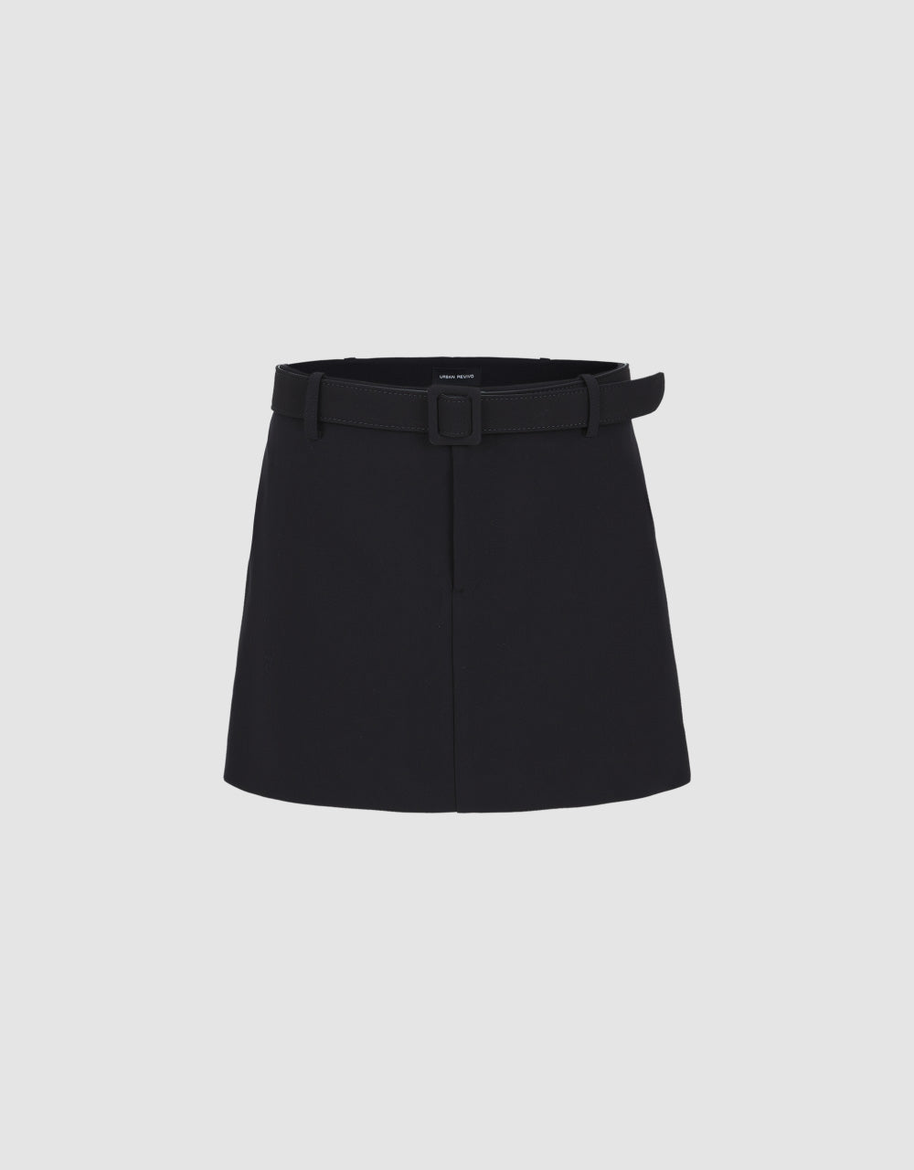 Straight Mini Skirt With Belt