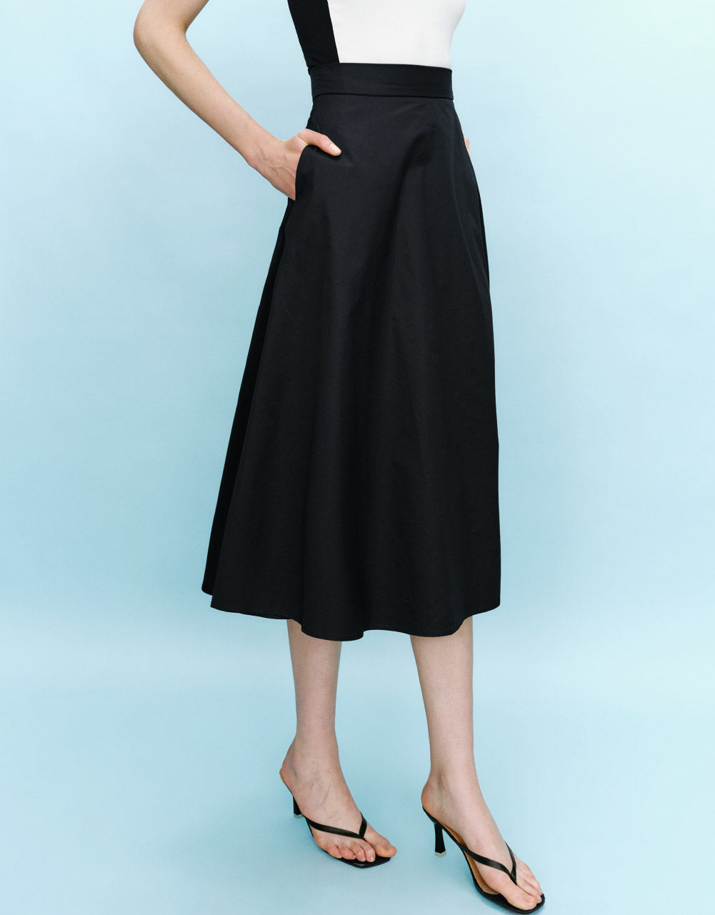 Midi A-Line Skirt