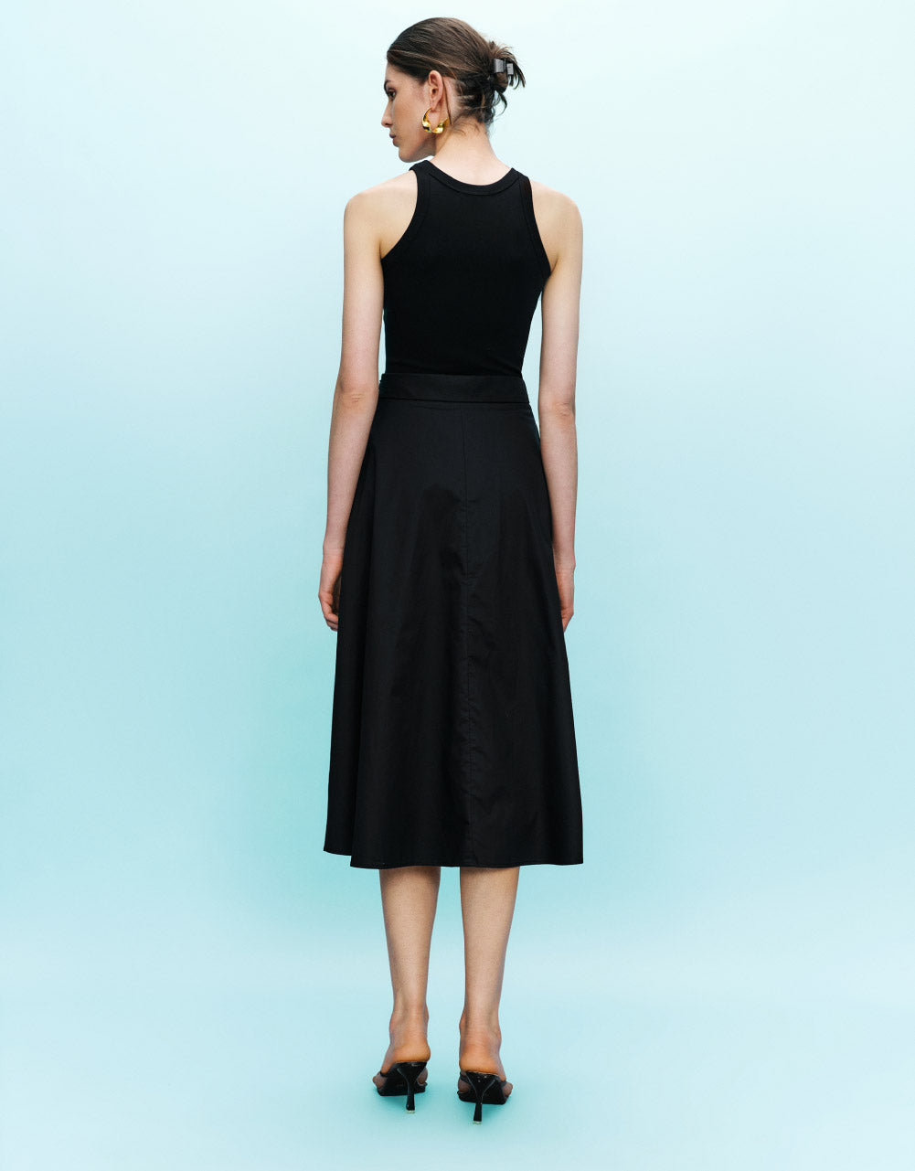 Midi A-Line Skirt