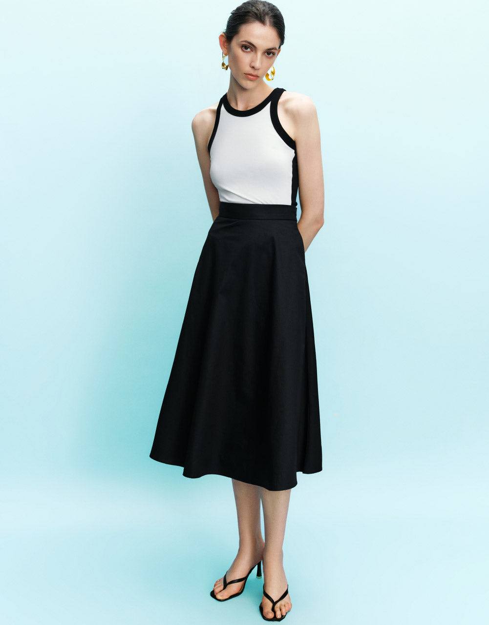 Midi A-Line Skirt