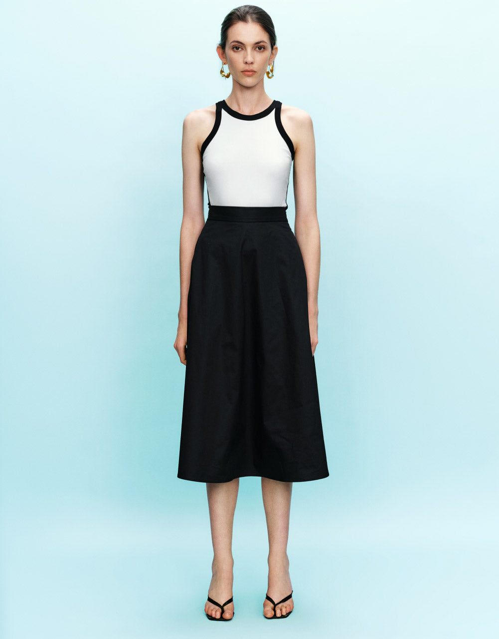 Midi A-Line Skirt