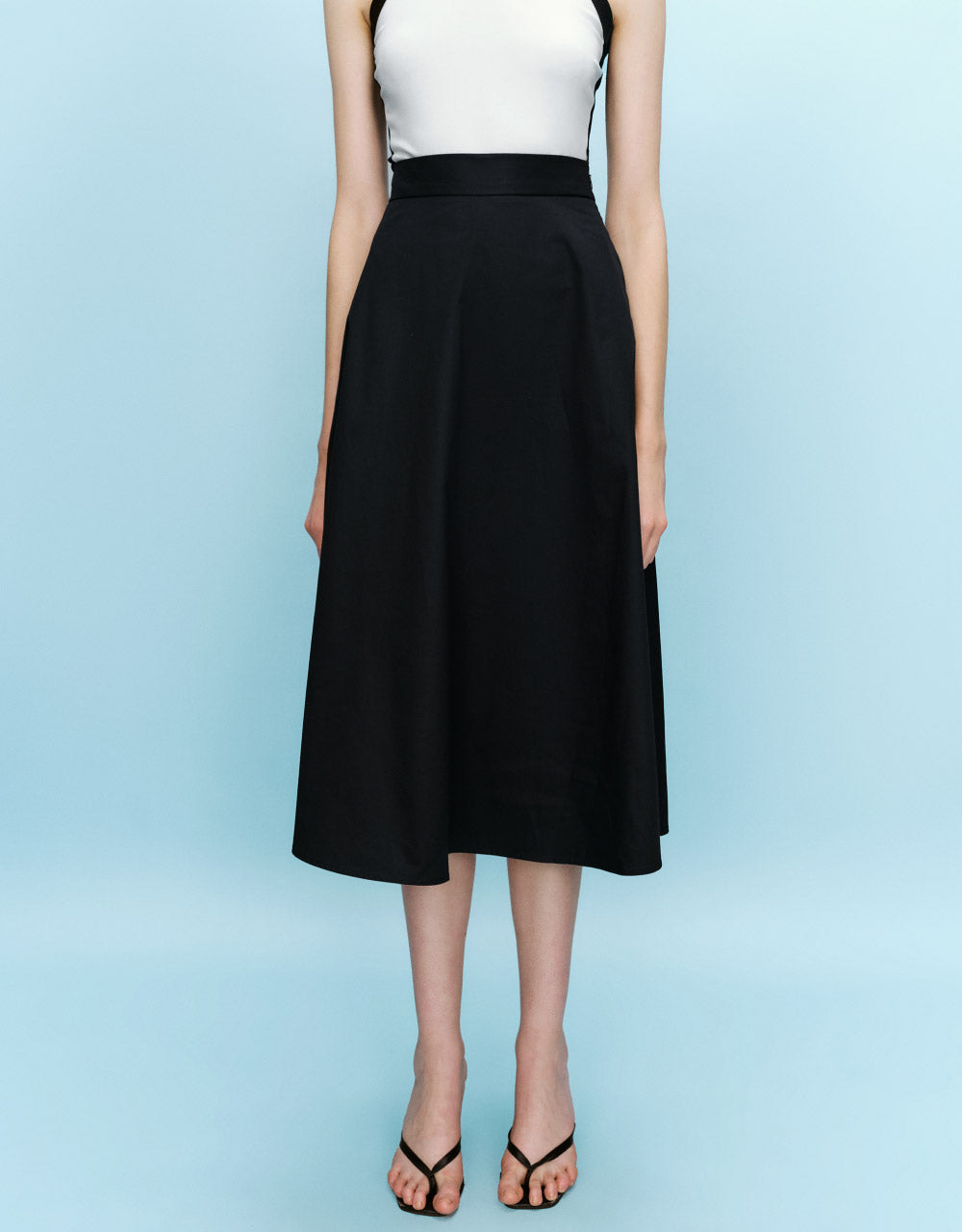 Midi A-Line Skirt