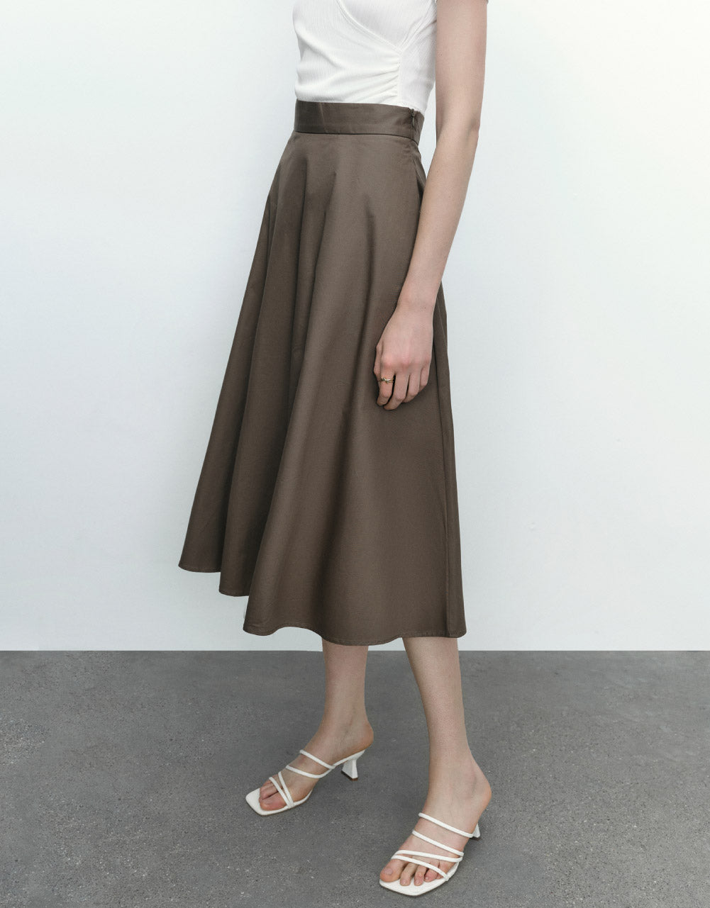Midi A-Line Skirt