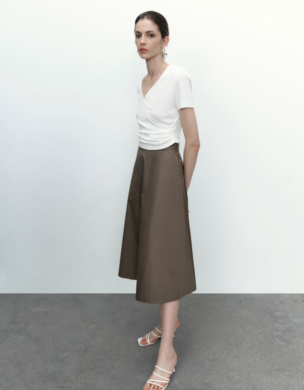 Midi A-Line Skirt