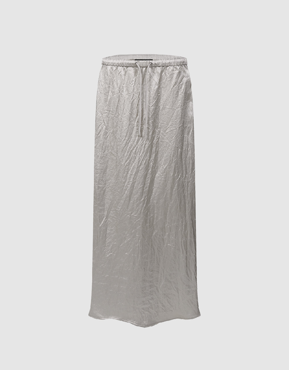 Textured Drawstring Waist Straight Skirt