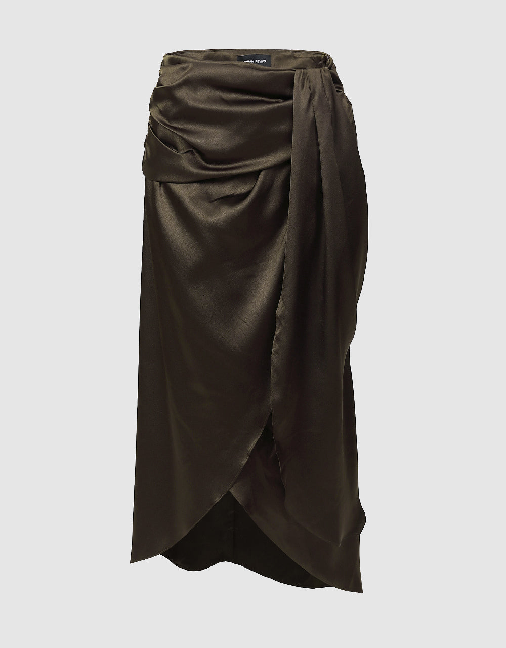 Silk Effect Midi Straight Skirt