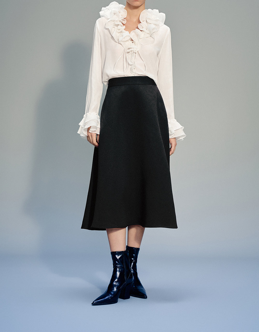 Midi A-Line Skirt