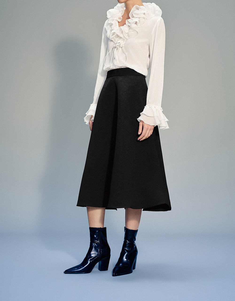 Midi A-Line Skirt