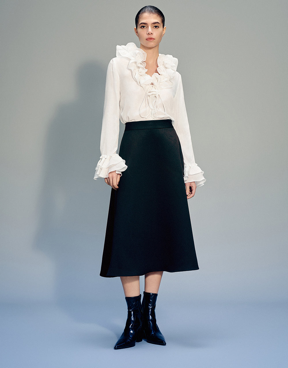 Midi A-Line Skirt