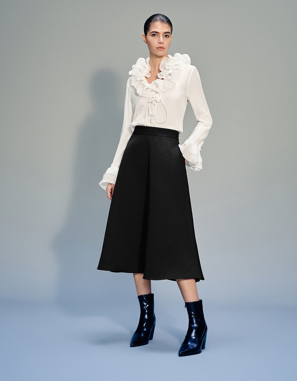 Midi A-Line Skirt