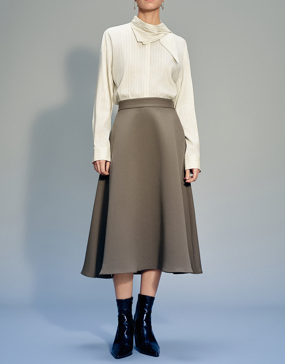 Midi A-Line Skirt
