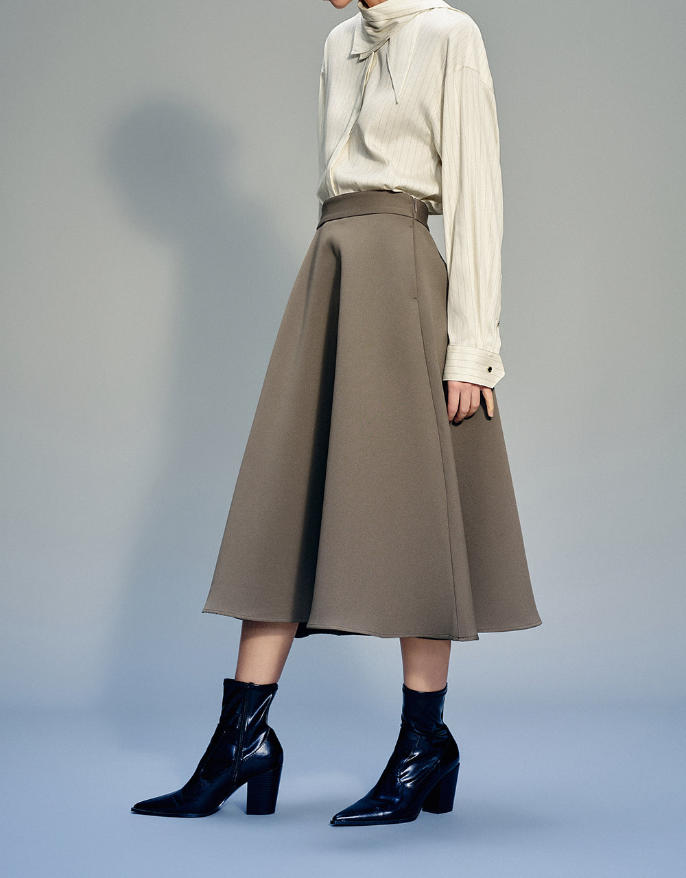Midi A-Line Skirt