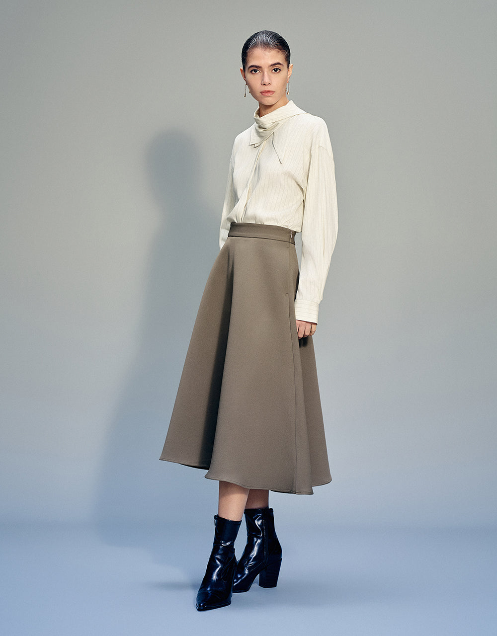 Midi A-Line Skirt
