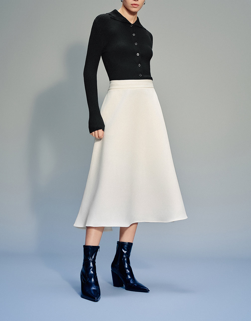 Midi A-Line Skirt