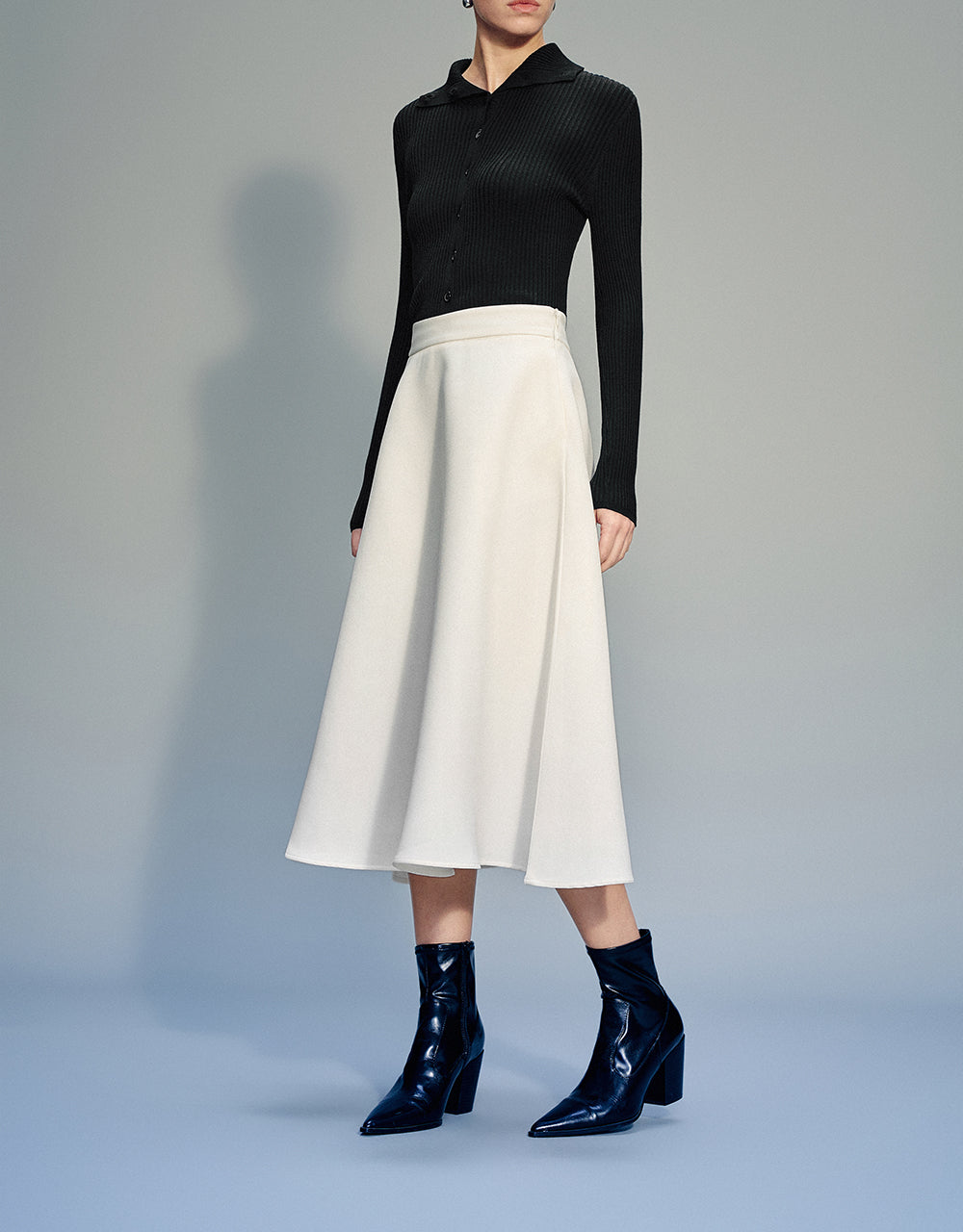 Midi A-Line Skirt
