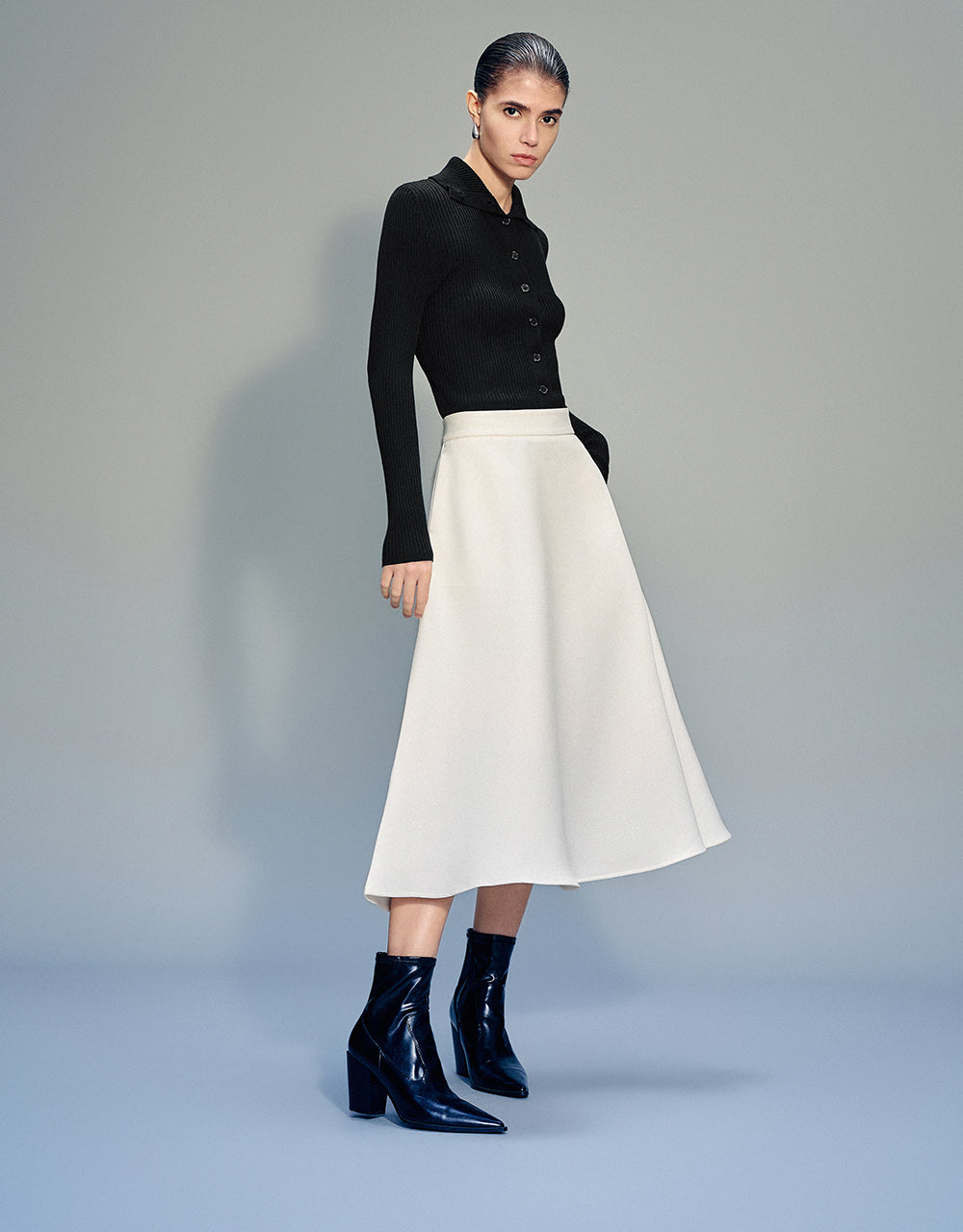 Midi A-Line Skirt