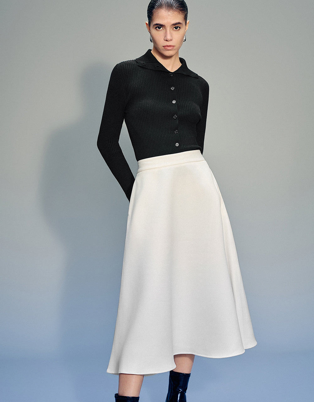 Midi A-Line Skirt