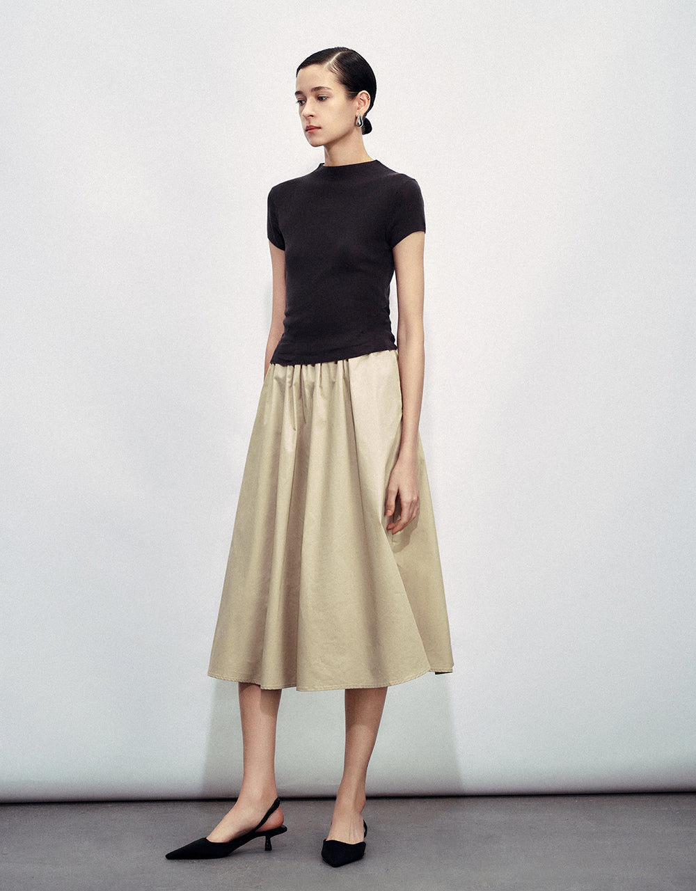 Midi A-Line Skirt