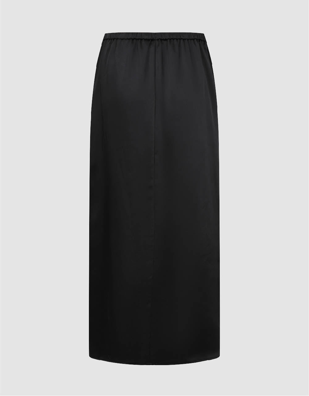 Drawstring Waist Midi A-Line Skirt