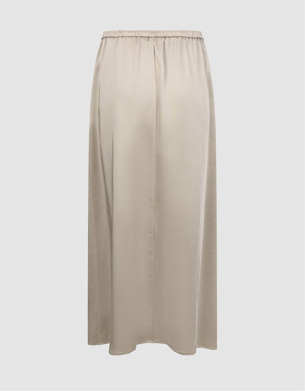 Drawstring Waist Midi A-Line Skirt