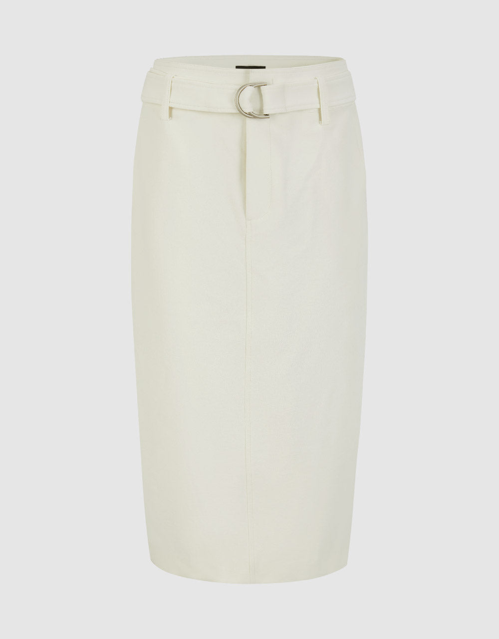 Midi A-Line Skirt With Belt