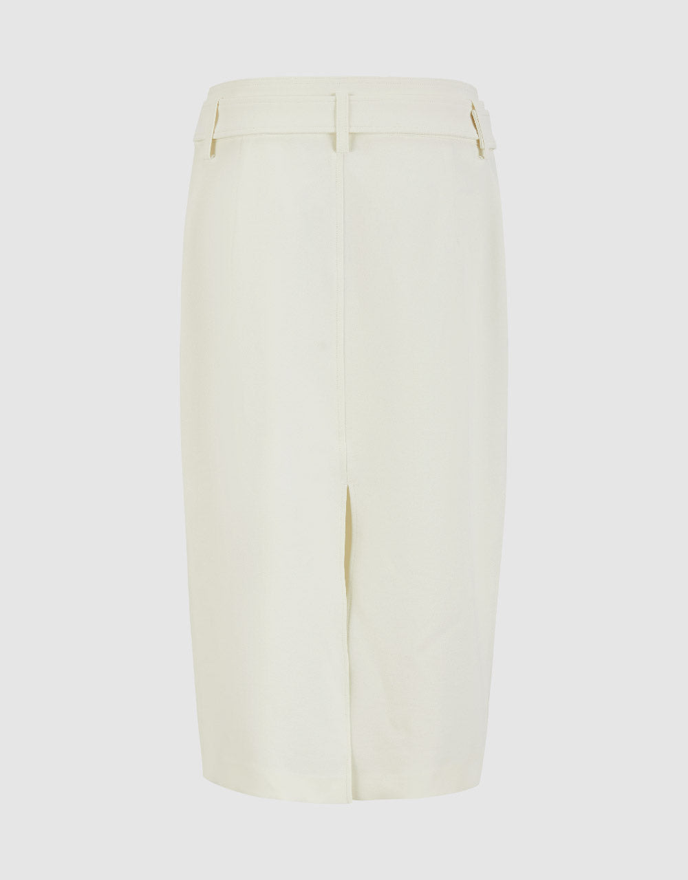 Midi A-Line Skirt With Belt