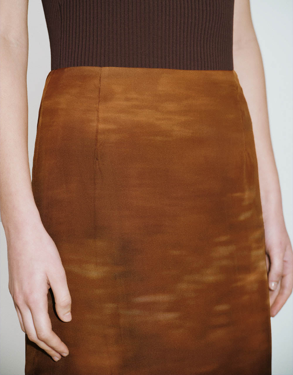 Printed Midi Straight Skirt