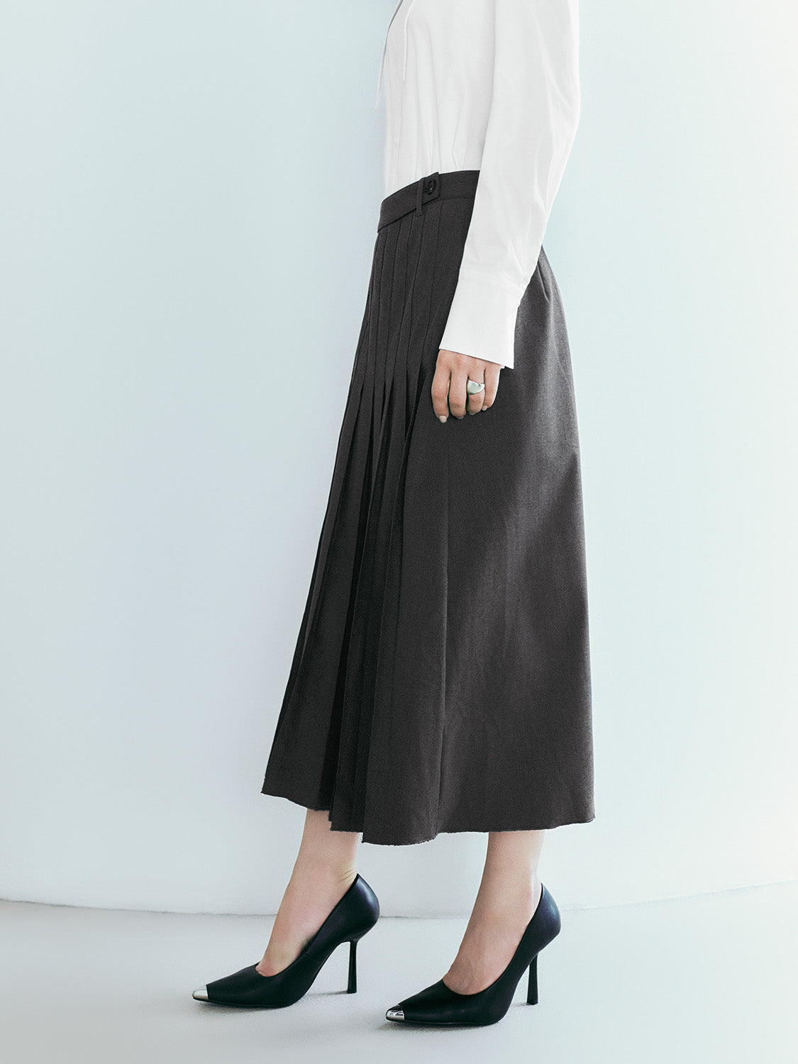 Pleated Loose A-Line Skirt