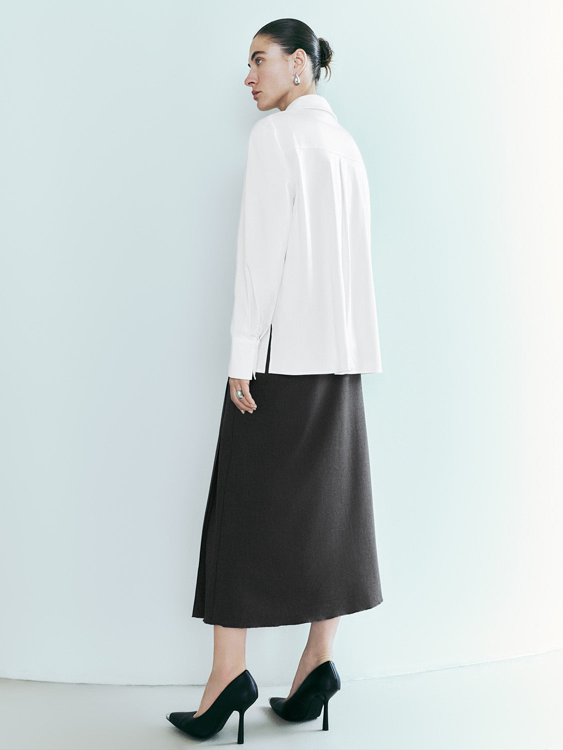 Pleated Loose A-Line Skirt