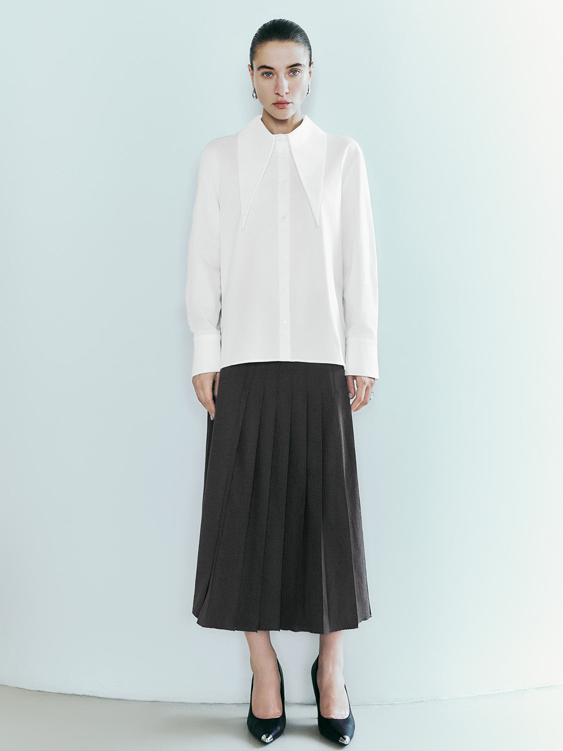 Pleated Loose A-Line Skirt