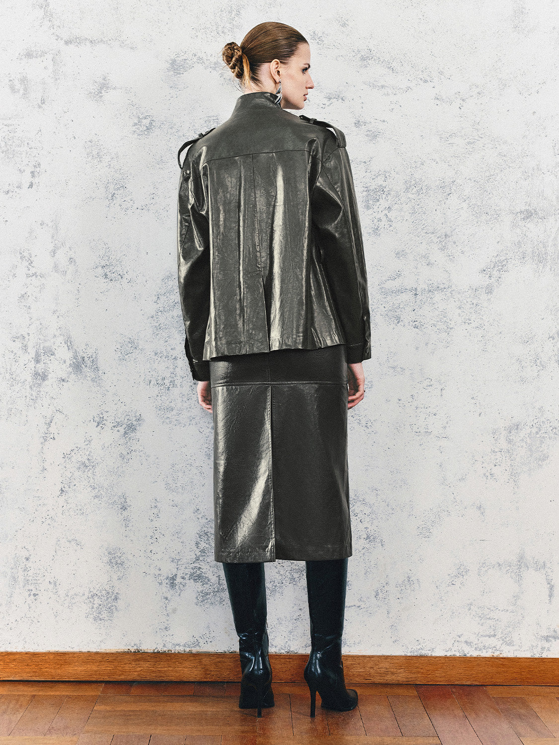 Leather A-Line Skirts