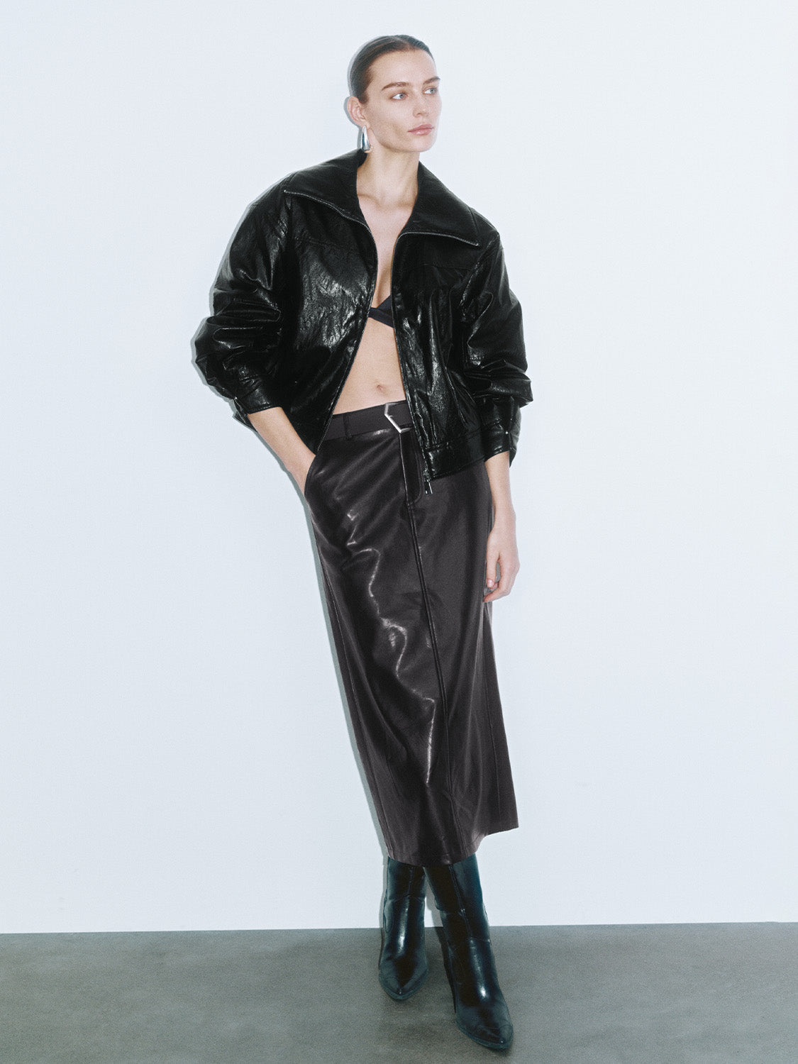 Leather Straight Skirts