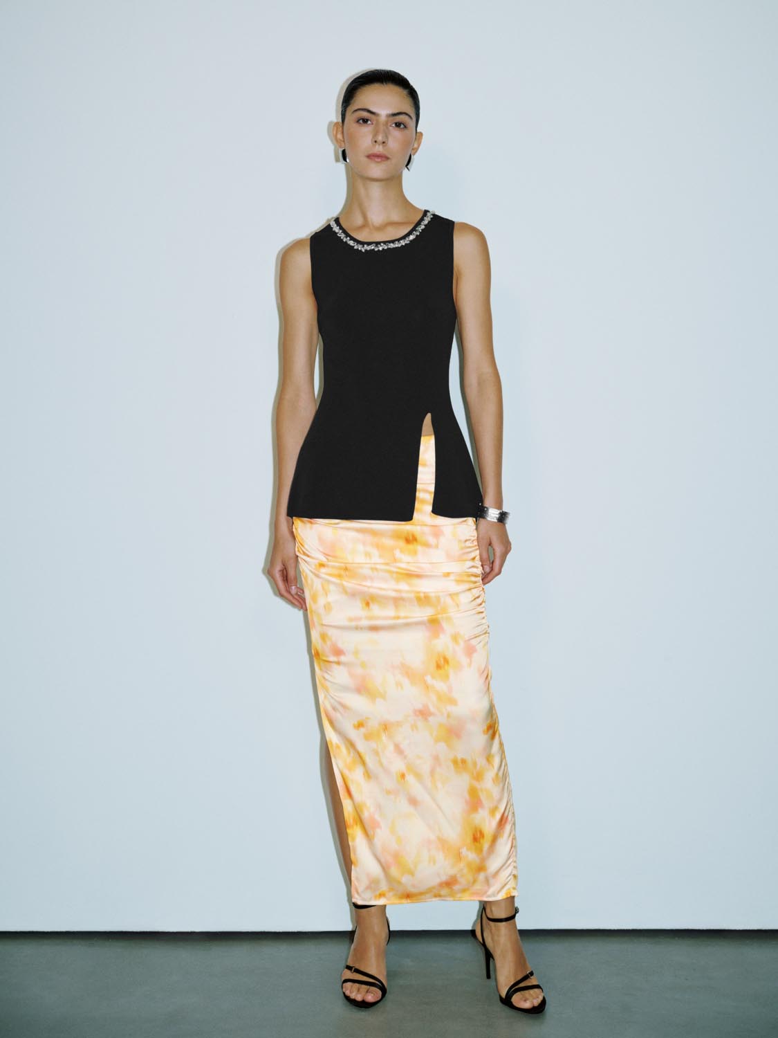 Ruched Straight Skirts