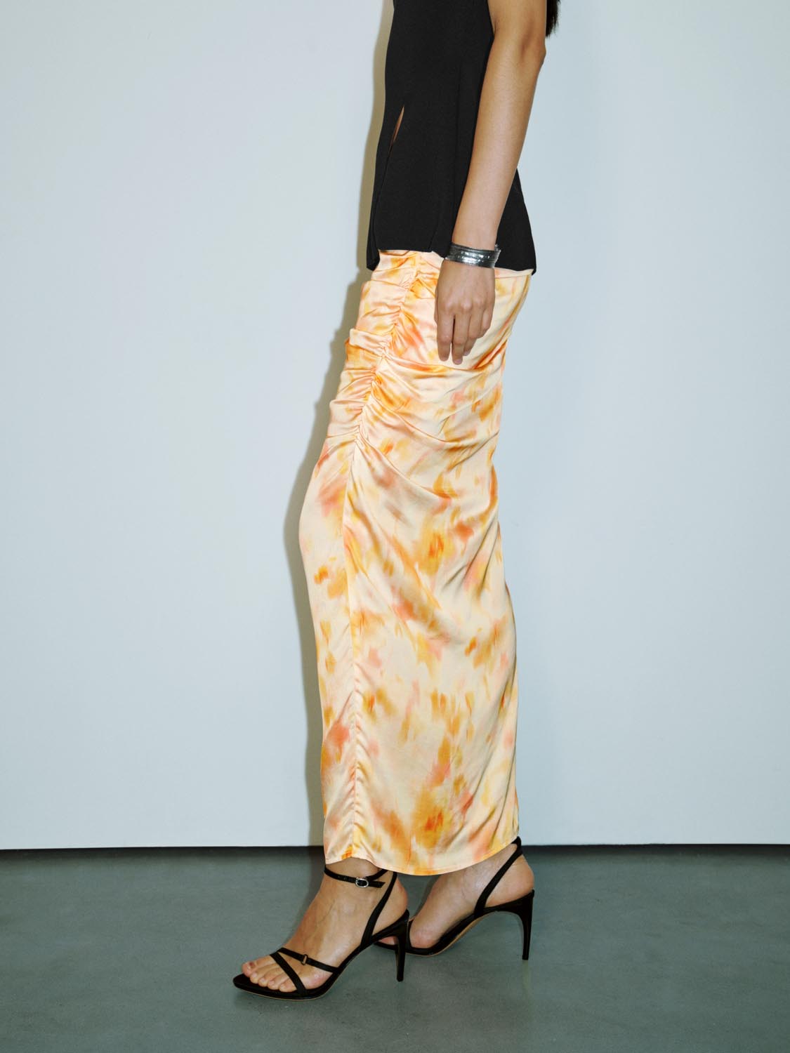 Ruched Straight Skirts