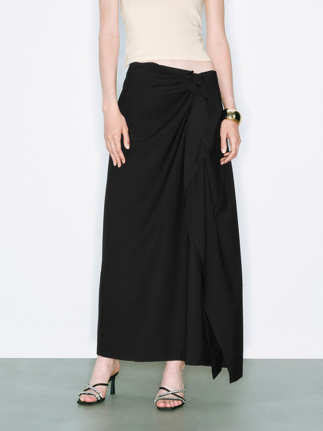 Irregular Straight Maxi Skirts