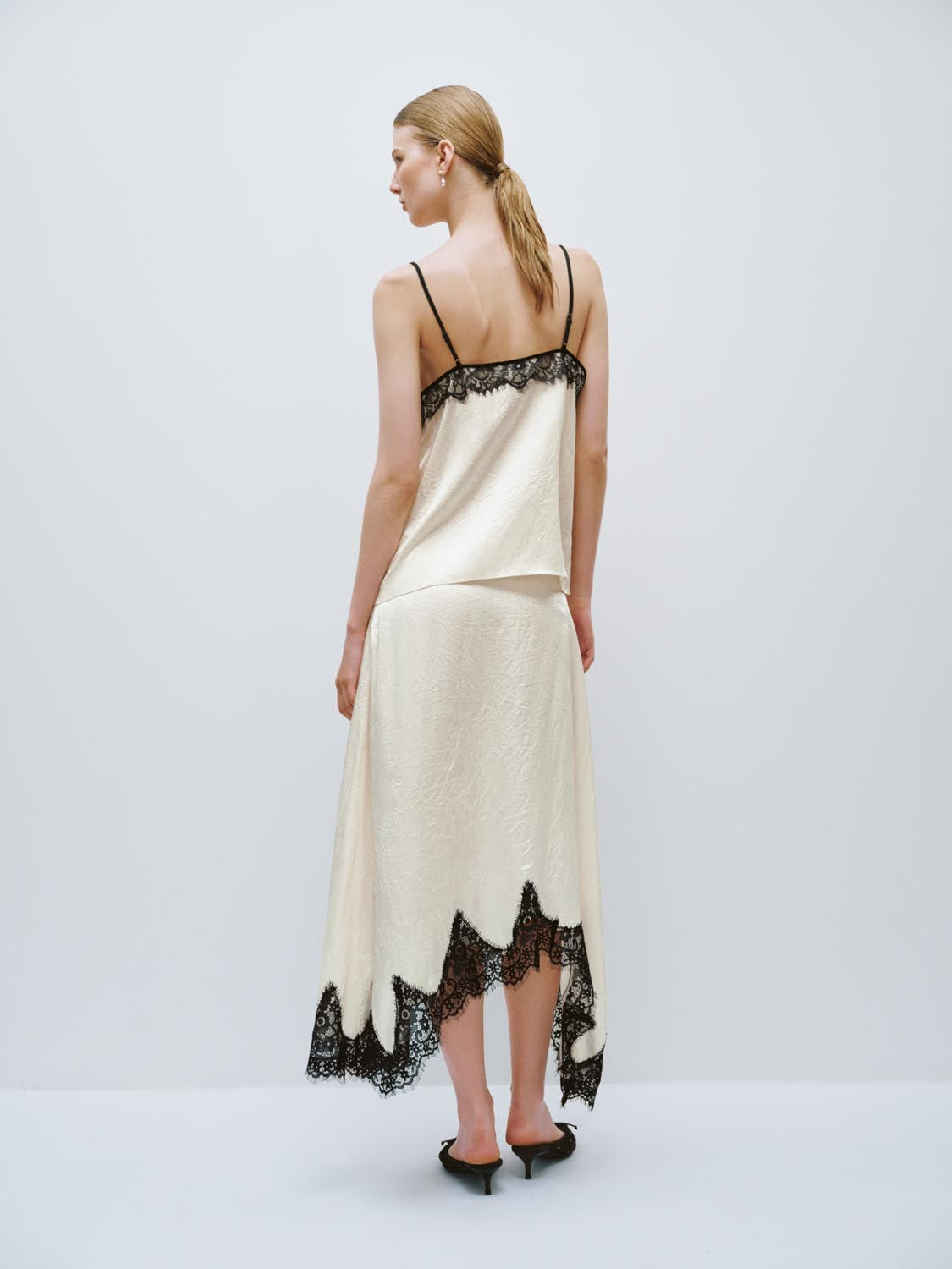 Irregular Lace Hem A-Line Skirts
