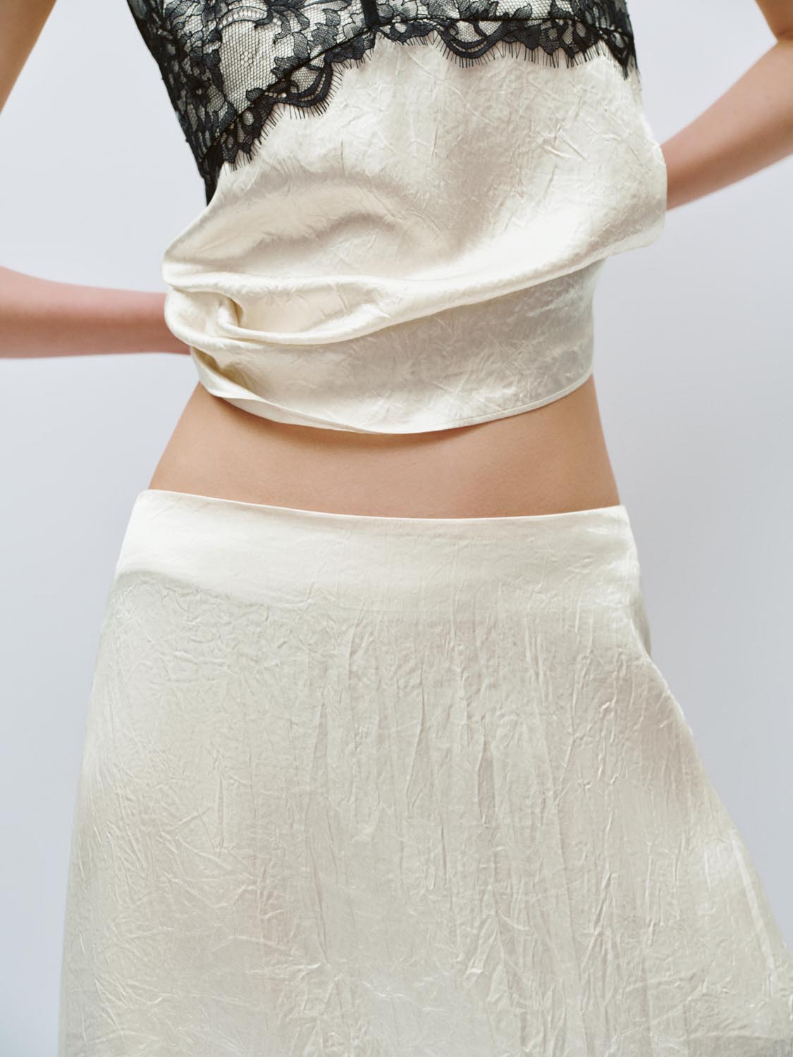 Irregular Lace Hem A-Line Skirts