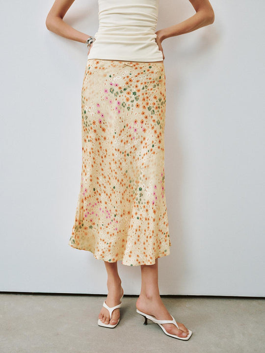 Floral Printed Fishtail Midi Skirts