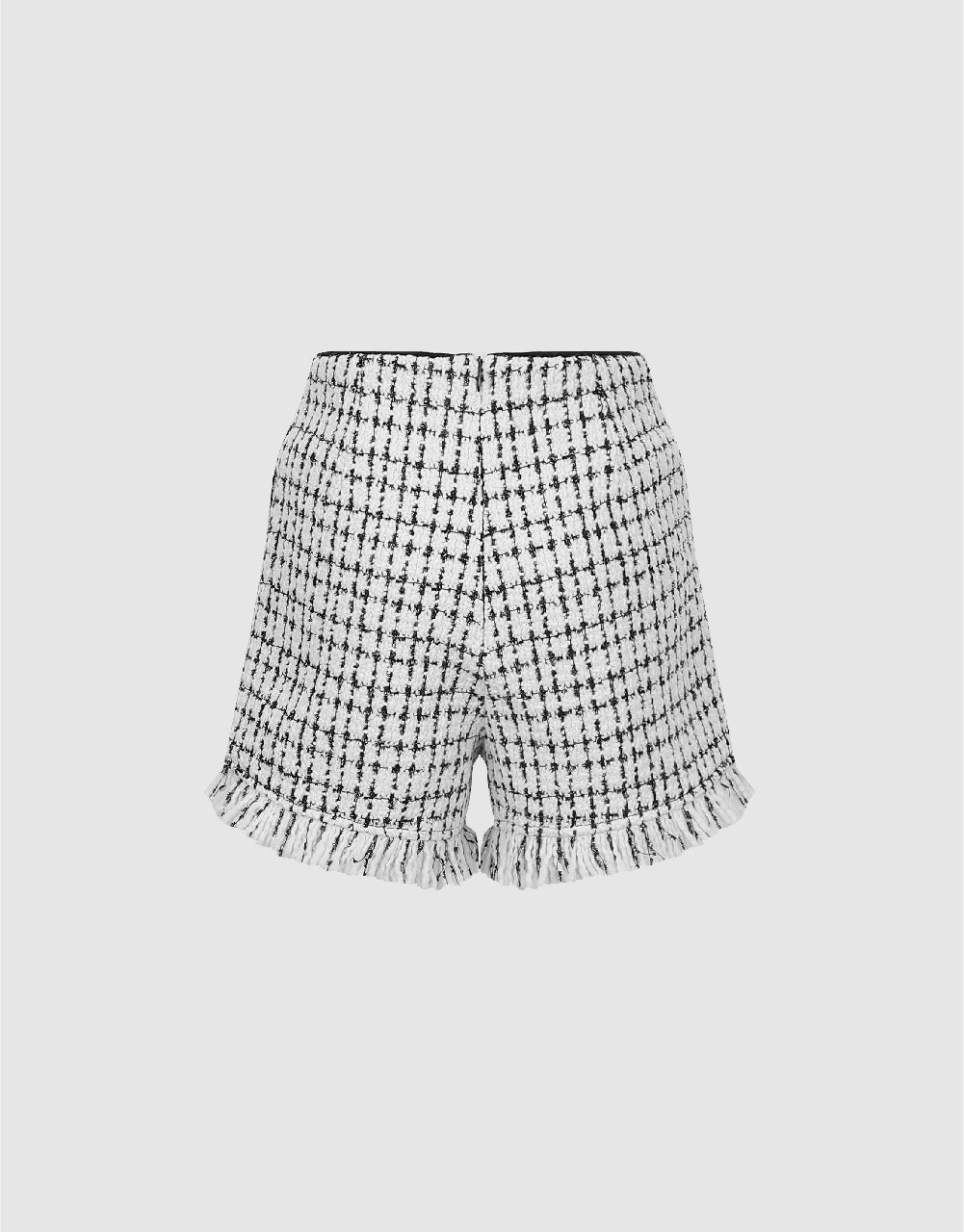 Tweed Raw Hem Shorts