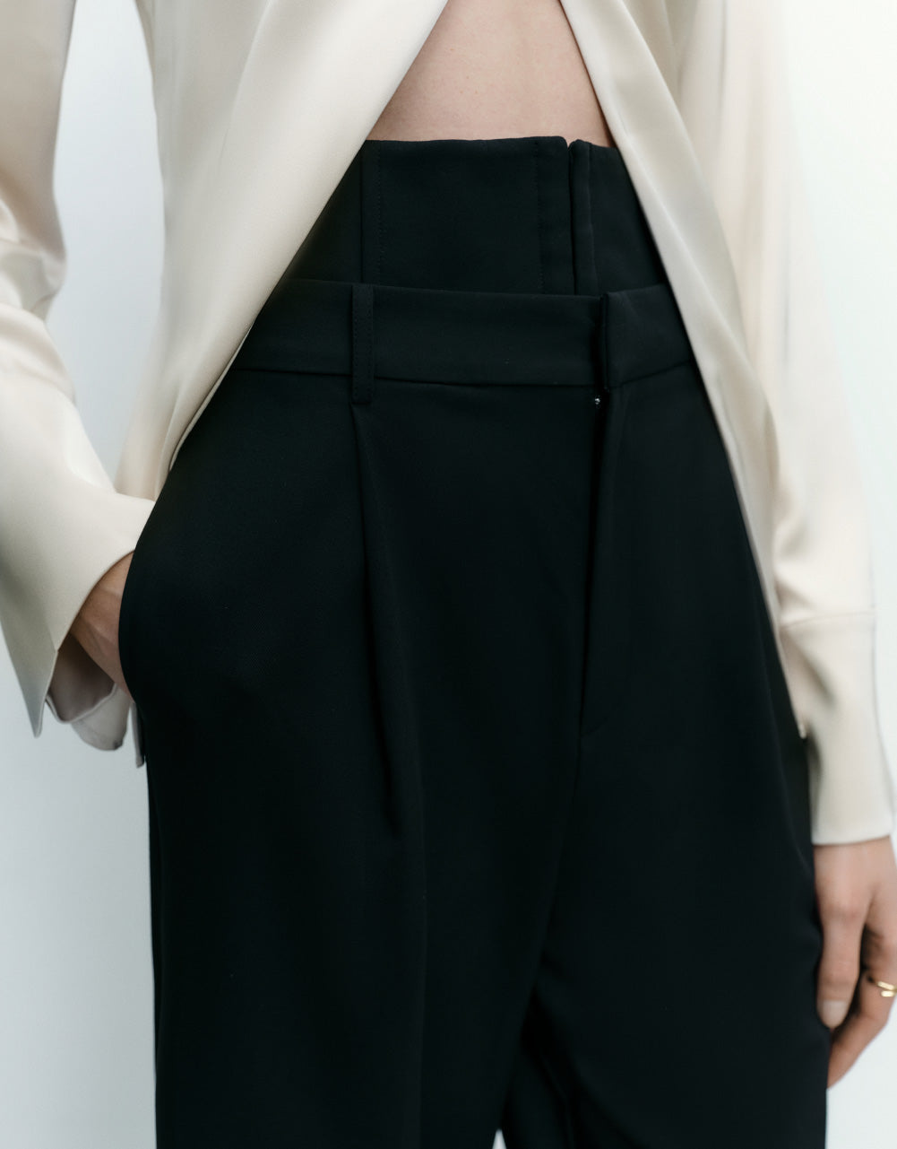 Woven Extra Long Wide-Leg Pants