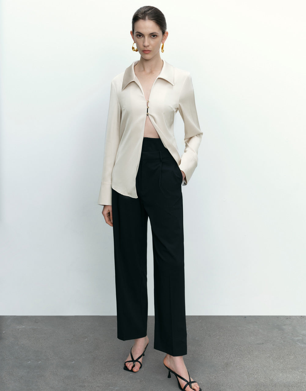 Woven Extra Long Wide-Leg Pants